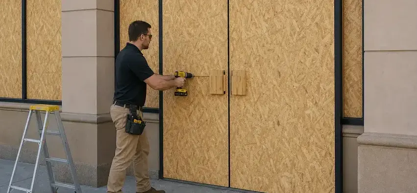 Emergency board-up in Franklin, TN by Casey Water Damage Restoration